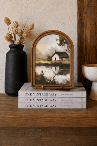 Cottage Pond Arch Framed Art 8.25x11" - 420 Home Decor - The Farmhouse