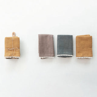 Cotton Waffle Weave Tea Towels w/ Cheese/Cutting Board, Set of 4 - 420 Home Decor - The Farmhouse