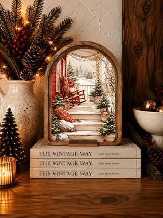 Cozy Christmas Porch Framed Art, 6"x8” - 420 Home Decor - The Farmhouse