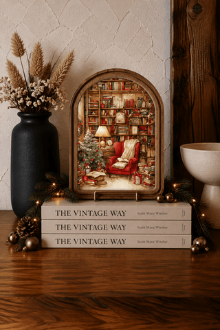 Cozy Christmas Reading Nook Framed Art 6x8” - 420 Home Decor - The Farmhouse