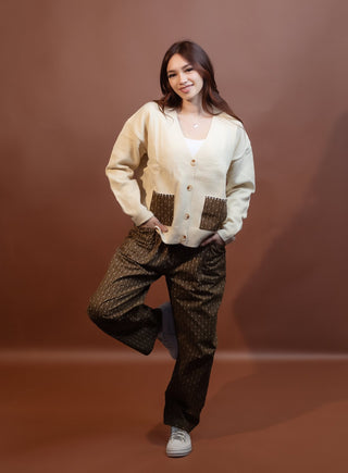 Alternate view of the Folk Harvest cropped medallion print pants