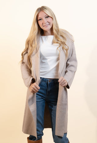 COZY CO Women's Oatmeal Orchard Hooded Cardigan - 160 Outerwear - The Farmhouse