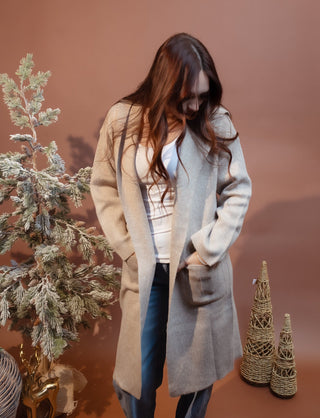 COZY CO Women's Oatmeal Orchard Hooded Cardigan - 160 Outerwear - The Farmhouse