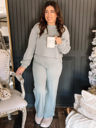 Cozy Horizon Athleisure Lounge Set, Sage - The Farmhouse