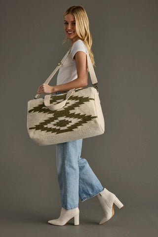 Cream & Olive Western Duffel - 280 Bags - The Farmhouse