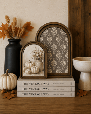 Cream Pumpkins Canvas Art Set 11x8.25"+8x6" - 420 Home Decor - The Farmhouse