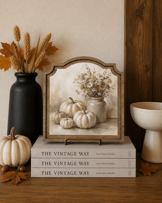 Cream Pumpkins Provincial Framed Art 9x10" - 420 Home Decor - The Farmhouse