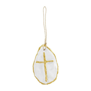 Cross Oyster Shell Ornament - The Farmhouse