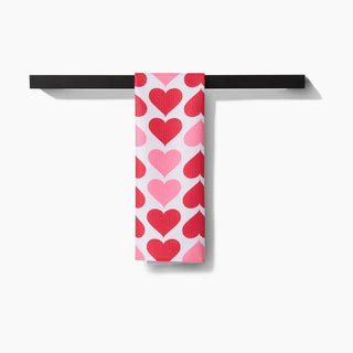 Geometry Tea Towel, Blushing Hearts