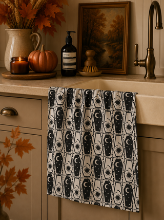 Geometry Gothic Slumber Tea Towel
