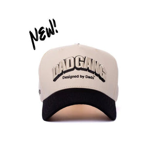 Dad Gang Hat, Arch Logo Hat - Cream/Black - 260 Fashion Accessories - The Farmhouse