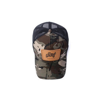 Dad Gang Hat, Leather Patch Black Camo - 320 Men's - The Farmhouse