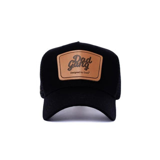 Dad Gang, Leather Patch Trucker - Black/Brown - 260 Fashion Accessories - The Farmhouse