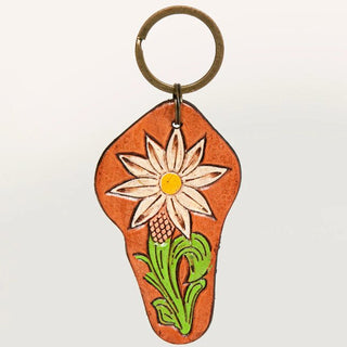 Daisy Genuine Leather Keychain - The Farmhouse