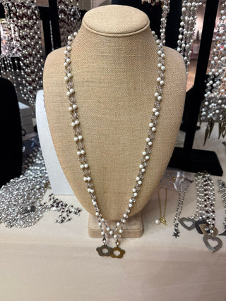 Daisy Glow Crystal Magnetic Necklace, Brushed Gold - 290 Jewelry - The Farmhouse