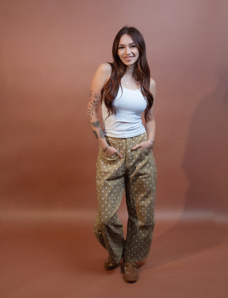 DAVI & DANI Women's Cider Speck Barrel Pants - 240 Pants - The Farmhouse