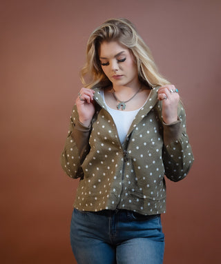 DAVI & DANI Women's Forest Freckle Bomber Jacket - 160 Outerwear - The Farmhouse