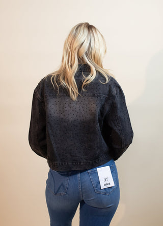 DAVI & DANI Women's Midnight Rodeo Denim Jacket, Black - 160 Outerwear - The Farmhouse