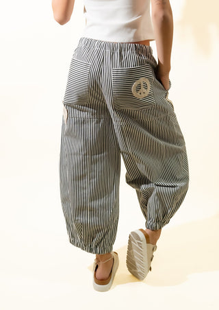 DAVI & DANI Women's Peace & Love Striped Palazzo Pants - 240 Pants - The Farmhouse
