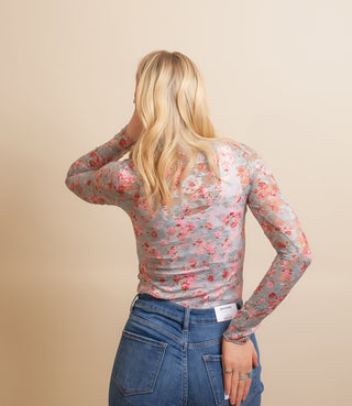 DAVI & DANI Women's Pressed Wildflower Mesh Top - 130 Basics - The Farmhouse
