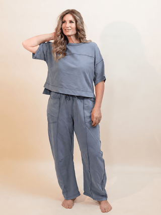 DAVI & DANI Women's Rustic Retreat Two-Piece Set, Maroon - 250 Activewear + Lounge - The Farmhouse