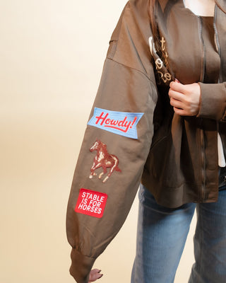 DAVI & DANI Women's Rustic Rodeo Bomber Jacket - 160 Outerwear - The Farmhouse