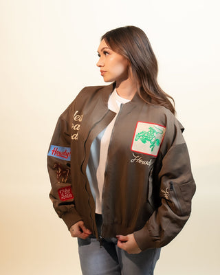 DAVI & DANI Women's Rustic Rodeo Bomber Jacket - 160 Outerwear - The Farmhouse