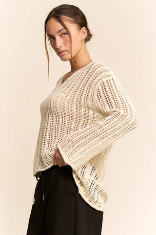 DAVI & DANI Women's Sandy Cove High-Low Sweater - 100 Casual Tops - The Farmhouse