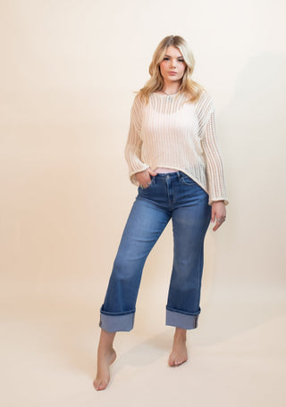 DAVI & DANI Women's Sandy Cove High-Low Sweater - 100 Casual Tops - The Farmhouse