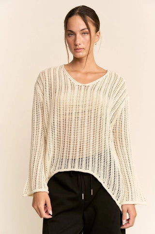 DAVI & DANI Women's Sandy Cove High-Low Sweater - 100 Casual Tops - The Farmhouse