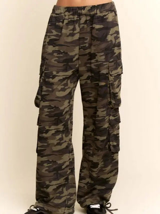 DAVI & DANI Women's Wilderness Weekend Cargo Wide-Leg Pants - 240 Pants - The Farmhouse
