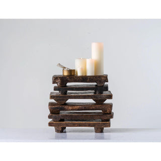 Decorative Wood Pedestal - 420 Home Decor - The Farmhouse