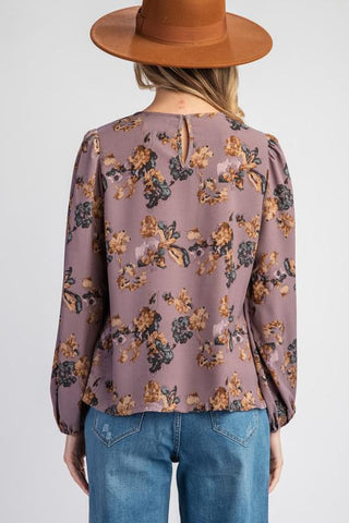 Desert Blossom Western Boho V - Neck Blouse, Sugar Plum - The Farmhouse