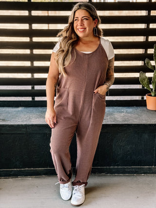 Desert Dreams Boho Western Jumpsuit, Chocolate - The Farmhouse