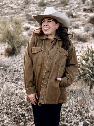 Desert Ridge Boho Western Utility Jacket, Brown - The Farmhouse