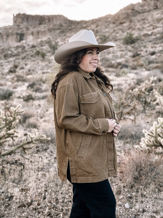 Desert Ridge Boho Western Utility Jacket, Brown - The Farmhouse