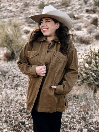 Desert Ridge Boho Western Utility Jacket, Brown - The Farmhouse