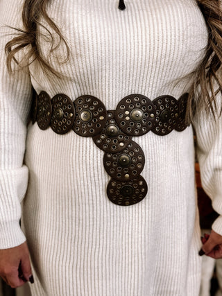 Desert Sundial Eyelet Boho Belt - The Farmhouse