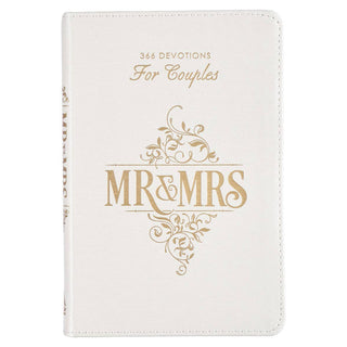 Devotional For Mr. & Mrs. White Faux Leather - 420 Home Decor - The Farmhouse
