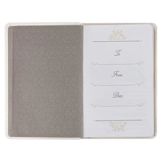 Devotional For Mr. & Mrs. White Faux Leather - 420 Home Decor - The Farmhouse