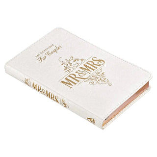Devotional For Mr. & Mrs. White Faux Leather - 420 Home Decor - The Farmhouse