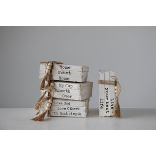 Stacked Stories Faux Book Blocks