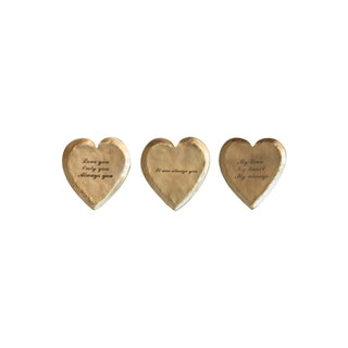 Forever Words Brass Heart Dish