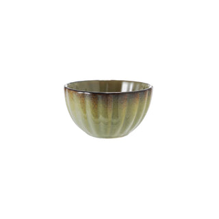 Sage Grove Reactive Glaze Ribbed Bowl