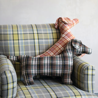 Plaid Pup Lounge Pillow