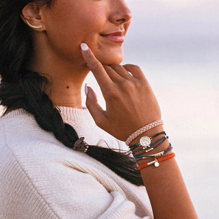 K'LANI "Discover" Gold Pine Tree Charm Hair Tie Bracelets