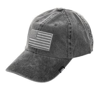 Distressed American Flag Cap - Black - The Farmhouse