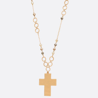 Divine Grace Glass Christian Cross Necklace - The Farmhouse