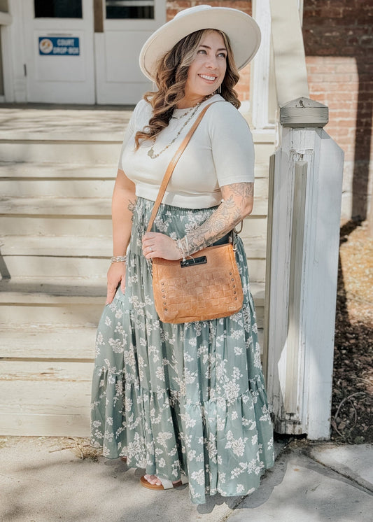 Do I Remind You Tiered Maxi Skirt - Sage Green - The Farmhouse