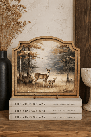 Doe and Fawn Provincial Framed Art - 420 Home Decor - The Farmhouse